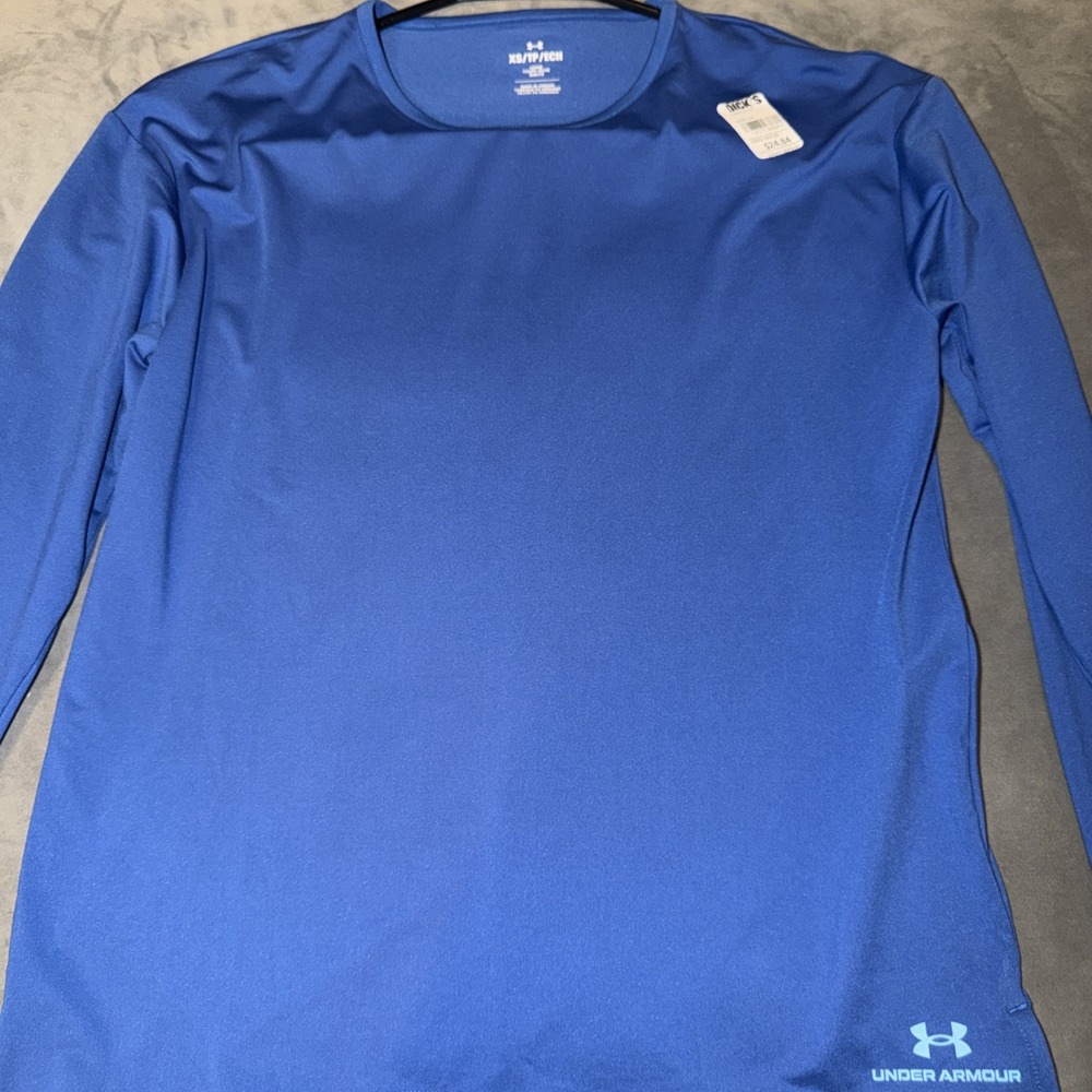 UA Women's Loose Fit Rush Long Sleeve Tshirt Royal Blue Sz XS